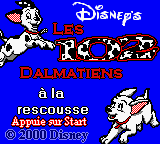 102 Dalmatians Puppies to the Rescue title screen for GameBoy Color